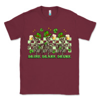 Burgundy st. patrick's day skeletons drink drank drunk Classic Tee - Artiststas