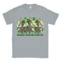 Heather Grey st. patrick's day skeletons drink drank drunk Classic Tee - Artiststas