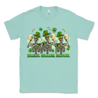 Seafoam st. patrick's day skeletons drink drank drunk Classic Tee - Artiststas