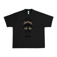 Black Feminine Camouflage Patterned Mom Skull Urban Heavy Tee - Bettercallsaul