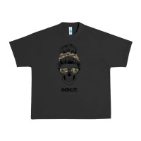 Pigment Black Feminine Camouflage Patterned Mom Skull Urban Heavy Tee - Bettercallsaul