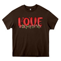 Chocolate Brown love valentine s day Heavy Core Tee - MaliasSmallBusiness