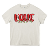 Cream love valentine s day Heavy Core Tee - MaliasSmallBusiness