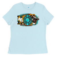 Baby Blue Moo Mothers Ladies Tee - Jasminsmagicworld