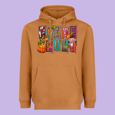 Grateful Thanksgiving Heavyweight Hoodie Designed By Fadigitalartstudio