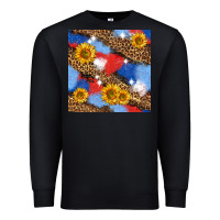 Black western 4th of july seamless pattern Premium Sweatshirt - BundleAndBundleShop