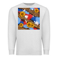 Oatmeal Heather western 4th of july seamless pattern Premium Sweatshirt - BundleAndBundleShop