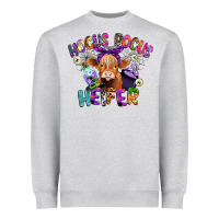 Heather Grey hocus pocus heifer Heavyweight Sweatshirt - CowGirlArtShop