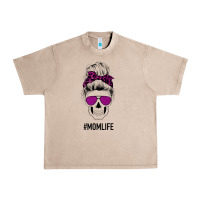 French Oak Purple Glitter, Leopard Patterned Mom Skull Urban Heavy Tee - Bettercallsaul