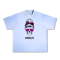 Grape Ice Purple Glitter, Leopard Patterned Mom Skull Urban Heavy Tee - Bettercallsaul