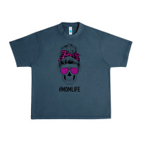 Midnight Navy Purple Glitter, Leopard Patterned Mom Skull Urban Heavy Tee - Bettercallsaul