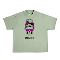 Oil Green Purple Glitter, Leopard Patterned Mom Skull Urban Heavy Tee - Bettercallsaul