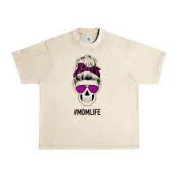 Sandshell Purple Glitter, Leopard Patterned Mom Skull Urban Heavy Tee - Bettercallsaul