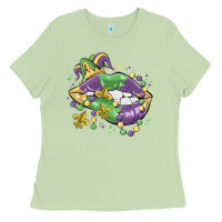 Matcha mardi gras lips Ladies Tee - MaliasSmallBusiness
