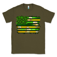 Army Green st patrick's day american flag Classic Tee - Artiststas