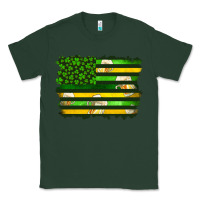 Sports Green st patrick's day american flag Classic Tee - Artiststas