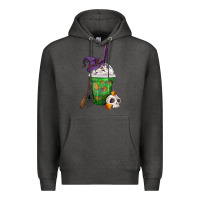 Charcoal Heather Halloween Spooky Pumpkins Frappe Premium Hoodie - FaDigitalArtStudio