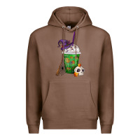 Chestnut Halloween Spooky Pumpkins Frappe Premium Hoodie - FaDigitalArtStudio