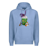 Colony Blue Halloween Spooky Pumpkins Frappe Premium Hoodie - FaDigitalArtStudio