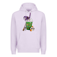 Lilac Halloween Spooky Pumpkins Frappe Premium Hoodie - FaDigitalArtStudio
