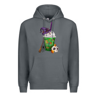 Rock Halloween Spooky Pumpkins Frappe Premium Hoodie - FaDigitalArtStudio