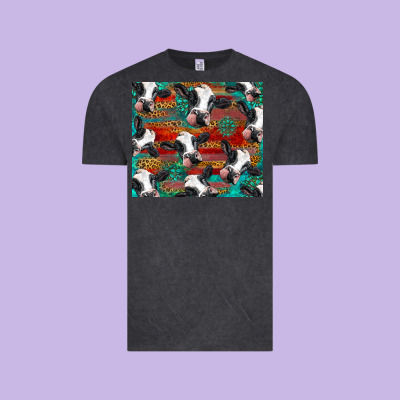 Holstein Cows With Gemstone Vintage Tee Designed By Barkaloodesign