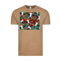 Vintage Coffee holstein cows with gemstone Vintage Tee - BarkalooDesign
