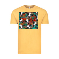 Vintage Mustard holstein cows with gemstone Vintage Tee - BarkalooDesign
