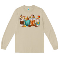 Mushroom Thankful Coffee Cups Long Sleeve Tee - texasbilliewilder