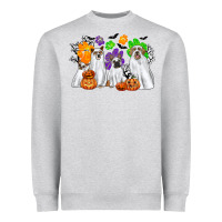 Heather Grey ghost dogs Heavyweight Sweatshirt - CowGirlArtShop