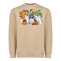 Mushroom ghost dogs Heavyweight Sweatshirt - CowGirlArtShop