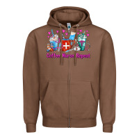 Chestnut Coffee Nurse Repeat Nurse Coffee Cups Zipper Hoodie - FaDigitalArtStudio