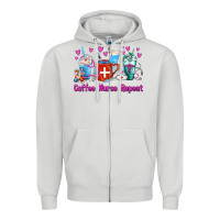 Coffee Nurse Repeat Nurse Coffee Cups Zipper Hoodie | Teevron