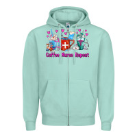 Seafoam Coffee Nurse Repeat Nurse Coffee Cups Zipper Hoodie - FaDigitalArtStudio