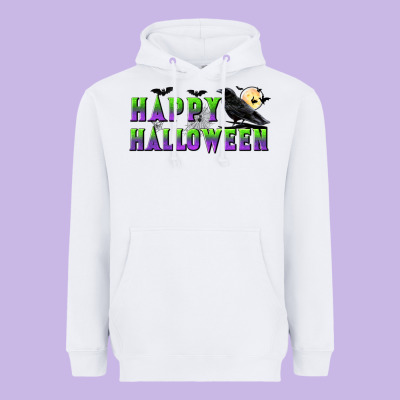 Happy Halloween Heavyweight Hoodie Designed By Bundleandbundleshop
