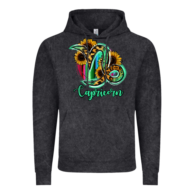 Capricorn Zodiac Sign Sunflower Leopard Serape Vintage Hoodie by RanaPortraitStore | Teevron