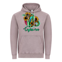 Vintage Zinc Capricorn Zodiac Sign Sunflower Leopard Serape Vintage Hoodie - RanaPortraitStore