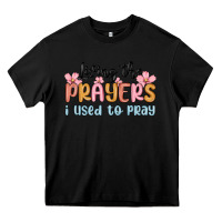 Black living the prayers i used to pray Heavy Core Tee - MaliasSmallBusiness