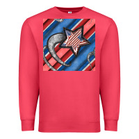 Cardinal stripes & stars seamless pattern Premium Sweatshirt - BundleAndBundleShop
