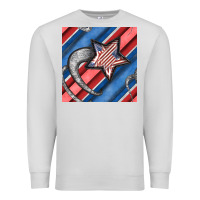 Dove Grey stripes & stars seamless pattern Premium Sweatshirt - BundleAndBundleShop