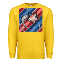 Lemon stripes & stars seamless pattern Premium Sweatshirt - BundleAndBundleShop