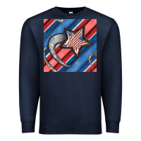 Navy stripes & stars seamless pattern Premium Sweatshirt - BundleAndBundleShop