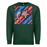 Sports Green stripes & stars seamless pattern Premium Sweatshirt - BundleAndBundleShop