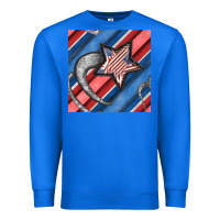 True Royal stripes & stars seamless pattern Premium Sweatshirt - BundleAndBundleShop
