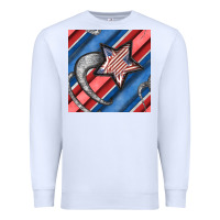 White stripes & stars seamless pattern Premium Sweatshirt - BundleAndBundleShop