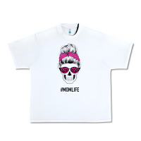 White Pink Glitter, Leopard Pattern Mom Skull Urban Heavy Tee - Bettercallsaul