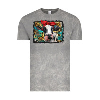 Cloud Rock holstein cow with glitter and leopard background Vintage Tee - BarkalooDesign