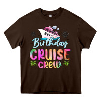 Chocolate Brown birthday cruise crew Heavy Core Tee - MaliasSmallBusiness
