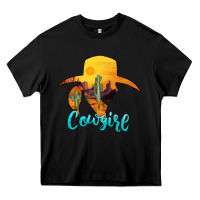 Black cowgirl western Heavy Core Tee - AdoDesignShop