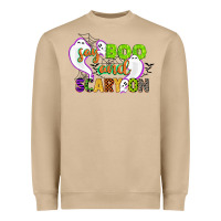 Mushroom say boo and scary on Heavyweight Sweatshirt - CowGirlArtShop
